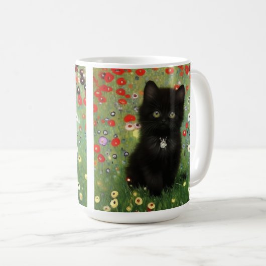 Gustav Klimt Kitten Kaffeetasse (VorderseiteRechts)
