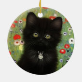 Gustav Klimt Kitten Keramik Ornament (Hinten)