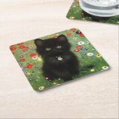 Gustav Klimt Kitten Rechteckiger Pappuntersetzer (angewinkelt)