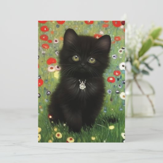 Gustav Klimt Kitten Save The Date (Stehend Vorderseite)