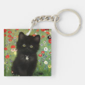 Gustav Klimt Kitten Schlüsselanhänger (Rückseite)