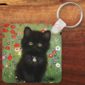 Gustav Klimt Kitten Schlüsselanhänger (Rückseite)