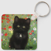 Gustav Klimt Kitten Schlüsselanhänger (Rückseite)