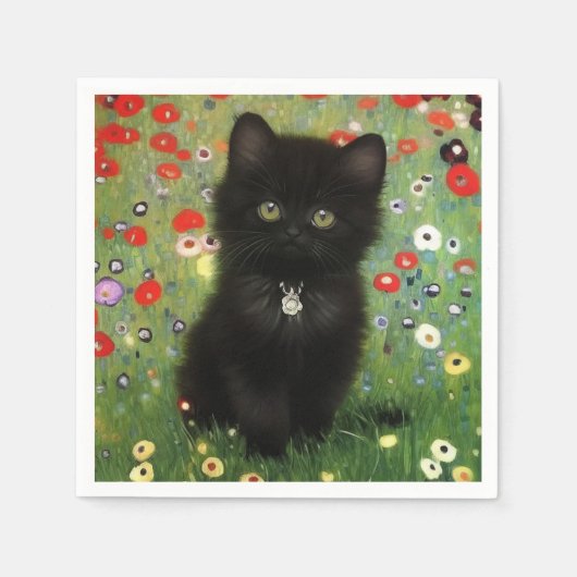 Gustav Klimt Kitten Serviette (Vorderseite)