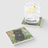 Gustav Klimt Kitten Steinuntersetzer (Seitenansicht)