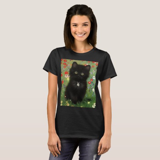 Gustav Klimt Kitten T-Shirt (Vorne ganz)