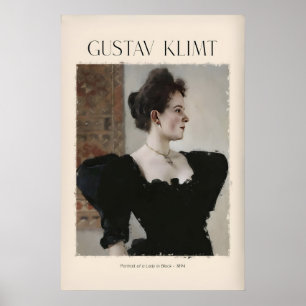 Gustav Klimt Kunst Druck - Porträt einer Dame in Poster