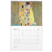 Gustav Klimt Kunst, Vintages Jugendstil Kalender (Feb 2027)