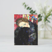 Gustav Klimt Kunstwerk, Lady mit Muff Postkarte (Stehend Vorderseite)