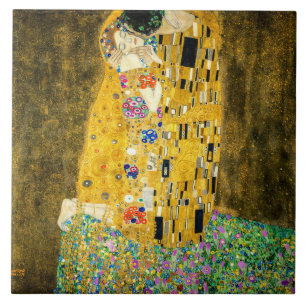 Gustav Klimt Kuss / Valentinstag Romantische Kunst Fliese