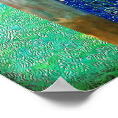 Gustav Klimt Lady in Blue Poster (Ecke)