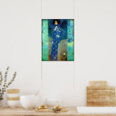 Gustav Klimt Lady in Blue Poster (Küche)