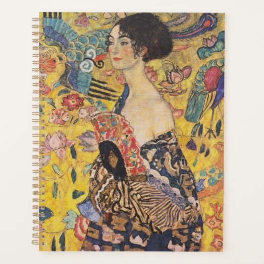Gustav Klimt-Lady mit einem Fan | Planer (Vorderseite)