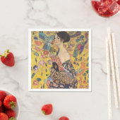 Gustav Klimt-Lady mit einem Fan | Serviette (Beispiel)