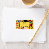 Gustav Klimt Lady mit Fan Adressaufkleber (Insitu)