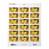 Gustav Klimt Lady mit Fan Adressaufkleber (Vorne)