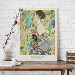 Gustav Klimt Lady mit Fan Art Exhibition Poster Leinwanddruck<br><div class="desc">Gustav Klimt Lady mit Fan Art Exhibition Print</div>