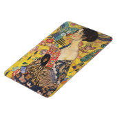 Gustav Klimt Lady mit Fan Art Nouveau Malerei Magnet (Linke Seite)