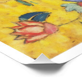 Gustav Klimt Lady mit Fan Art Nouveau Malerei Poster (Ecke)