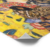 Gustav Klimt Lady mit Fan Art Nouveau Malerei Poster (Ecke)