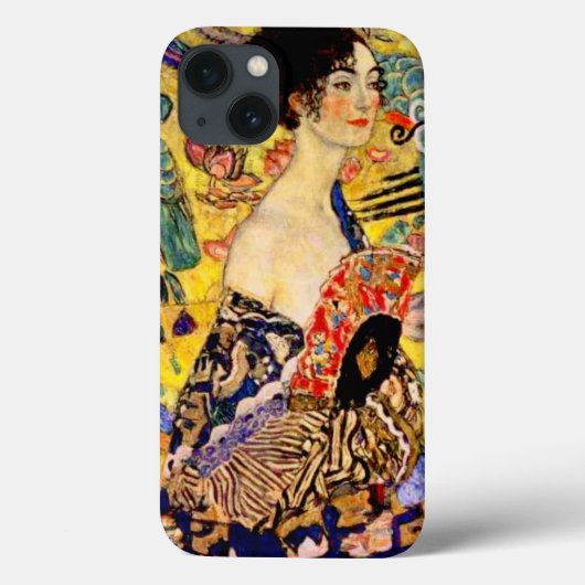 Gustav Klimt Lady mit Fan Case-Mate iPhone Hülle (Rückseite)