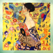 Gustav Klimt Lady mit Fan Fensteraufkleber (Blatt 3)