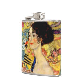 Gustav Klimt Lady mit Fan Flachmann (Links)