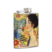 Gustav Klimt Lady mit Fan Flachmann (Rechts)