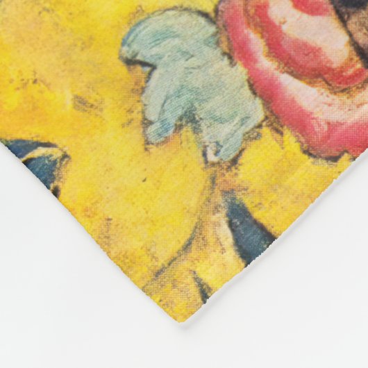 Gustav Klimt - Lady mit Fan Fleecedecke (Ecke)