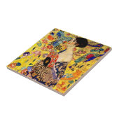 Gustav Klimt Lady mit Fan Fliese (Seite)