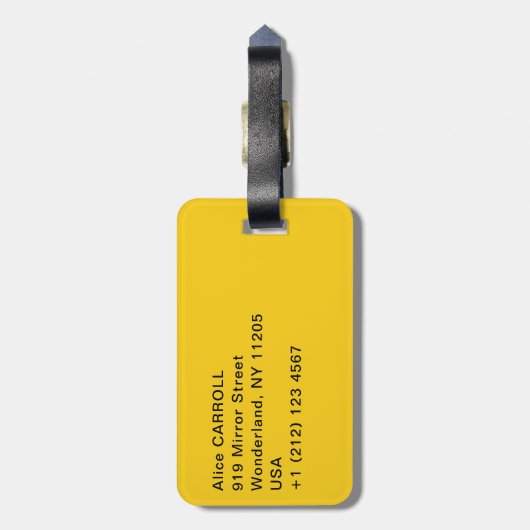 Gustav Klimt - Lady mit Fan Gepäckanhänger (Rückseite vertikal)