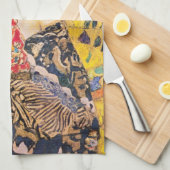 Gustav Klimt - Lady mit Fan Geschirrtuch (Viertel Falte)