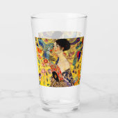 Gustav Klimt Lady mit Fan Glas (Rückseite)