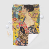 Gustav Klimt - Lady mit Fan Golfhandtuch (Insitu)