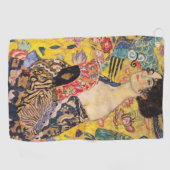 Gustav Klimt - Lady mit Fan Golfhandtuch (Horizontal)