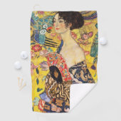 Gustav Klimt Lady mit Fan Golfhandtuch (Insitu)