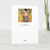 Gustav Klimt - Lady mit Fan Karte (Rückseite)