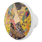 Gustav Klimt - Lady mit Fan Keramikknauf (Rechts)