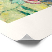 Gustav Klimt Lady mit Fan Kunstausstellung Poster (Ecke)