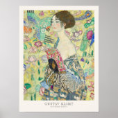 Gustav Klimt Lady mit Fan Kunstausstellung Poster (Vorne)