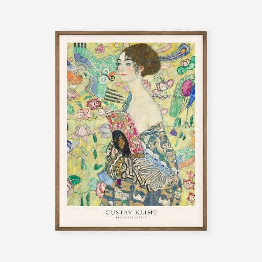 Gustav Klimt Lady mit Fan Kunstausstellung Poster