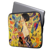 Gustav Klimt Lady mit Fan Laptopschutzhülle (Vorderseite Links)
