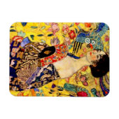 Gustav Klimt Lady mit Fan Magnet (Horizontal)