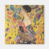 Gustav Klimt - Lady mit Fan Magnet (Vorne)