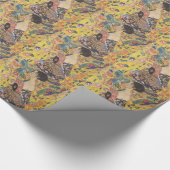 Gustav Klimt - Lady mit Fan-Malerei Geschenkpapier (Ecke)