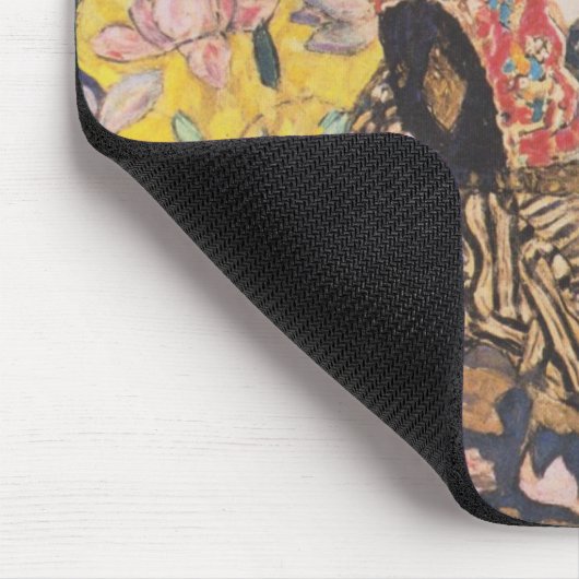 Gustav Klimt Lady mit Fan-Mauspad Mousepad (Ecke)