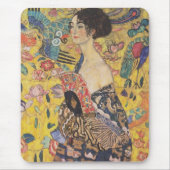 Gustav Klimt Lady mit Fan-Mauspad Mousepad (Vorne)