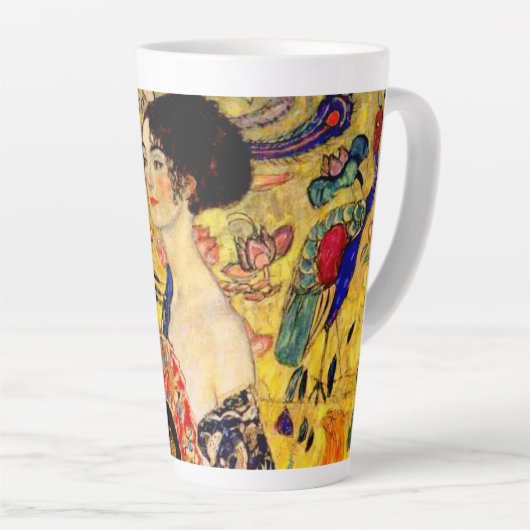 Gustav Klimt Lady mit Fan Milchtasse (Rechte Ecke)