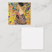 Gustav Klimt - Lady mit Fan Mitteilungskarte (Vorne/Hinten)