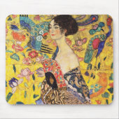 Gustav Klimt Lady mit Fan Mousepad (Vorne)
